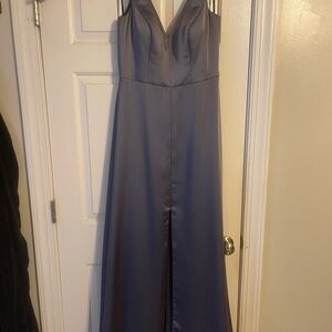 Elegant Gray Evening Gown